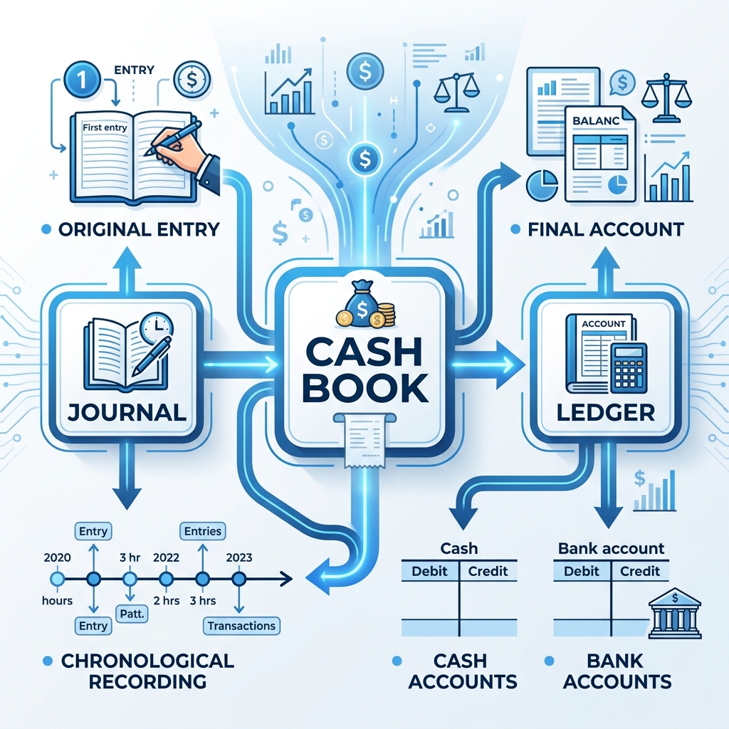 Nature of Cash Book: Journal and Ledger