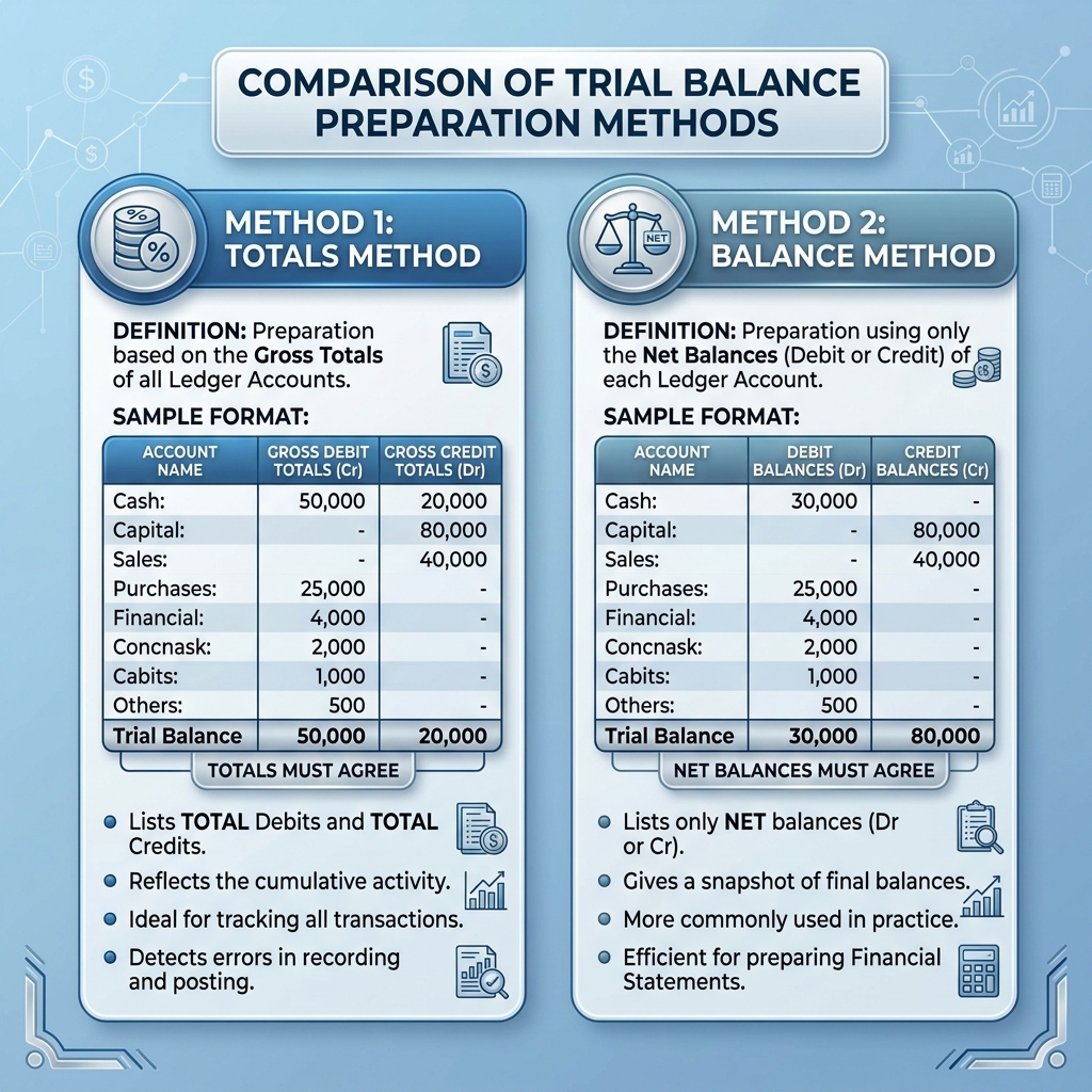 Methods of Preparing Trial Balance Diagram